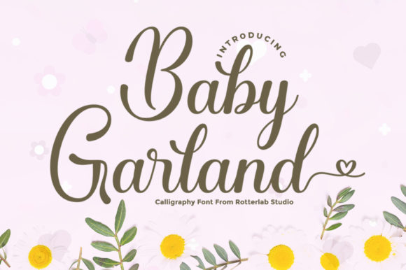 Baby Garland Font for Elegant Design