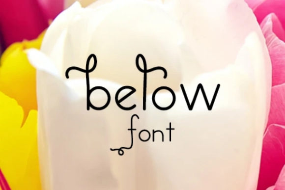Below Font for Creative Marketing