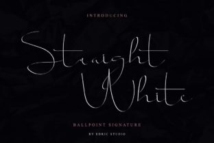 Straight White Font for Creative Makers